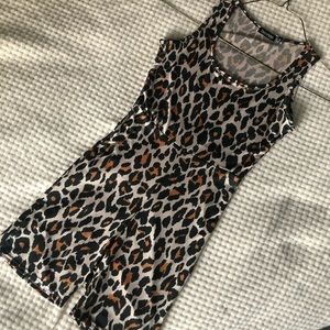 Boohoo Leopard Jumpsuit